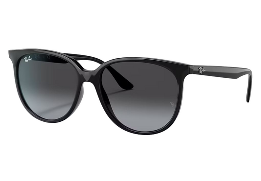 Mens Ray-Ban RB4378 Sunglasses Polished Black/ Grey