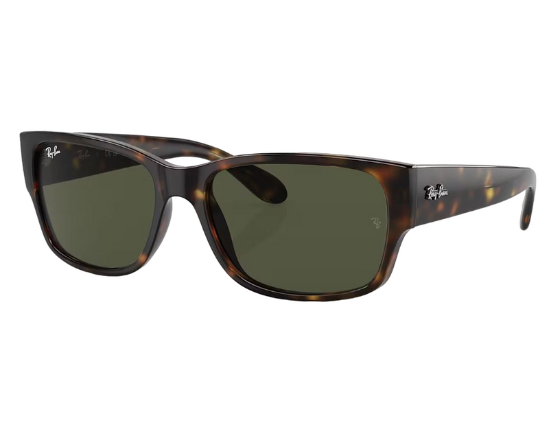 Unisex Ray Ban Sunglasses Rb4388 Polished Havana/ Green Sunnies - M