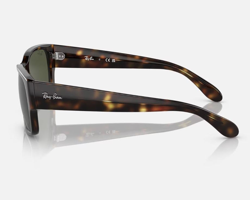 Unisex Ray Ban Sunglasses Rb4388 Polished Havana/ Green Sunnies - M
