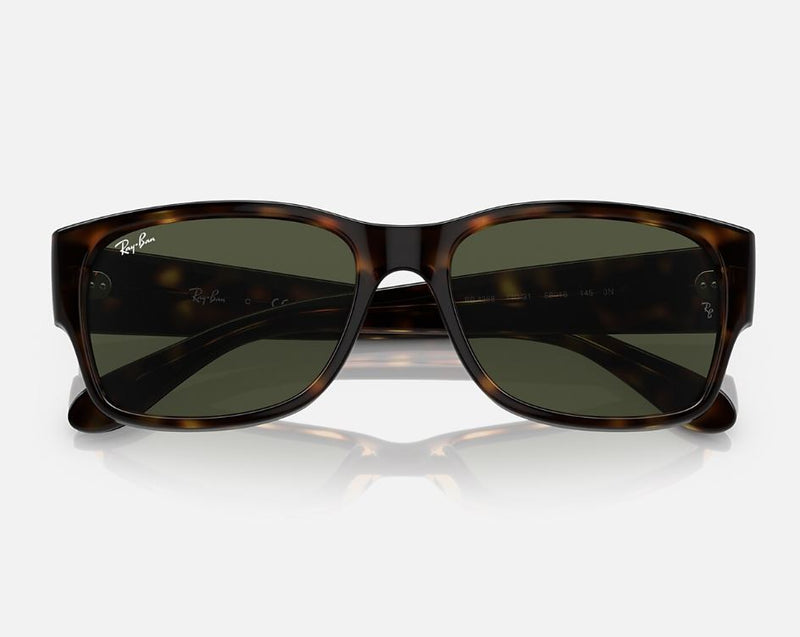 Unisex Ray Ban Sunglasses Rb4388 Polished Havana/ Green Sunnies - L