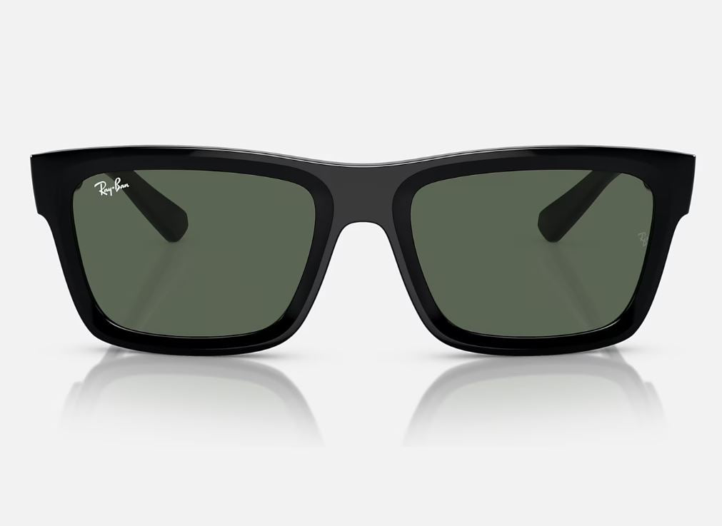 Unisex Adults Ray-Ban Warren RB4396 Sunglasses Polished Black/ Dark Green