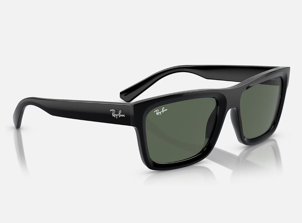 Unisex Adults Ray-Ban Warren RB4396 Sunglasses Polished Black/ Dark Green