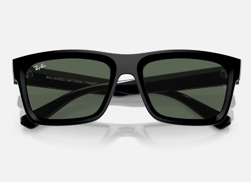 Unisex Ray Ban Sunglasses Rb4396 Warren Bio-Based Black/ Dark Green Sunnies - L