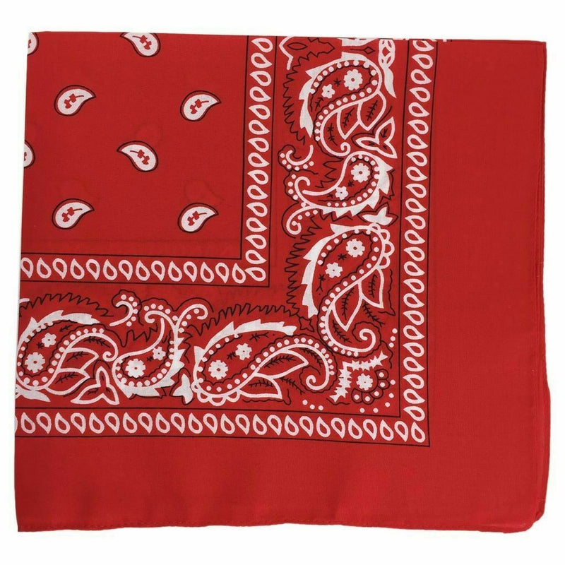 10 x Red Paisley Bandanas Head Wrap 100% Cotton Neck Scarf Mask Bandana