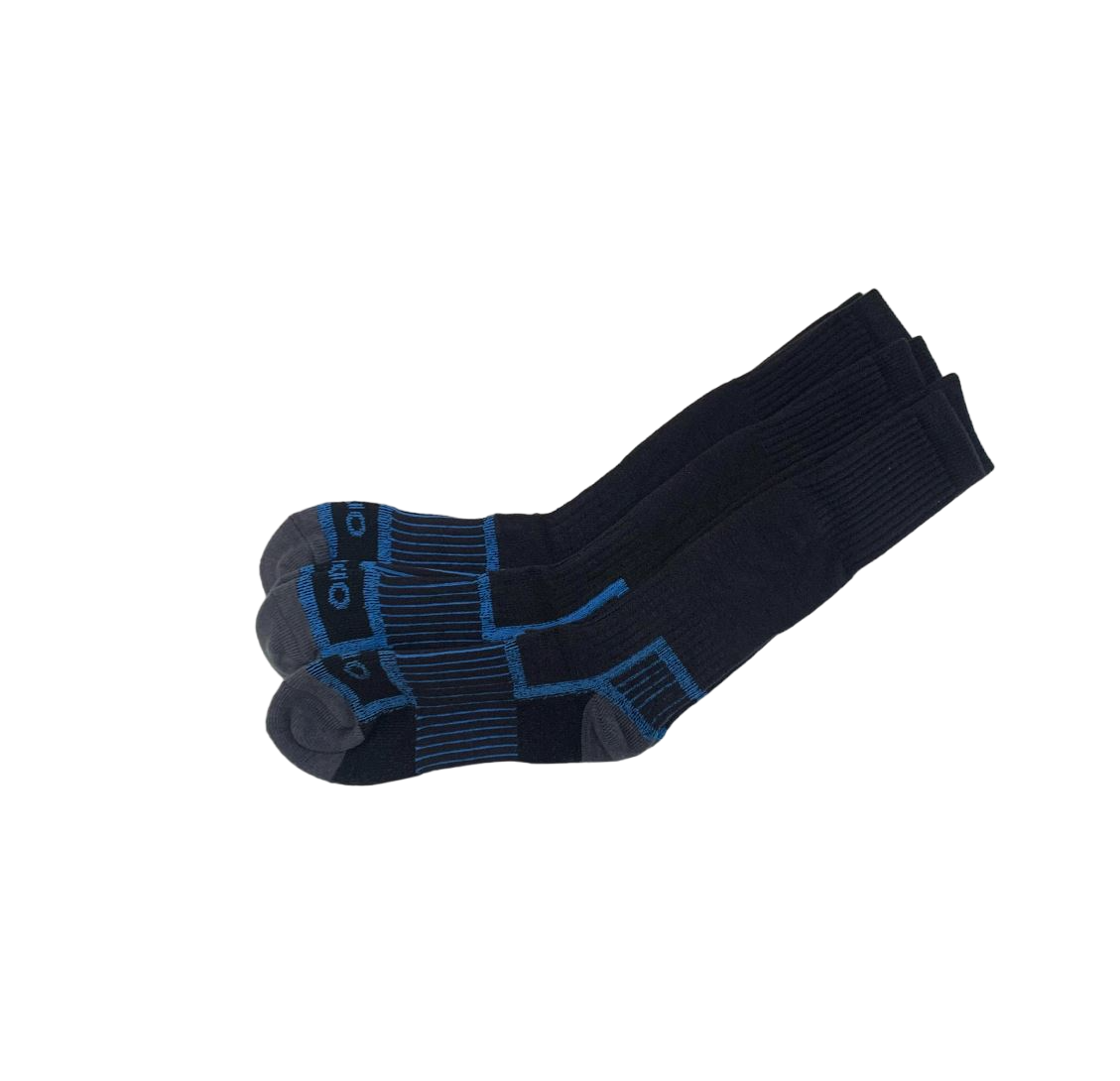 3 Pack Mens Rio No Hole Reinforced Crew Socks Multi