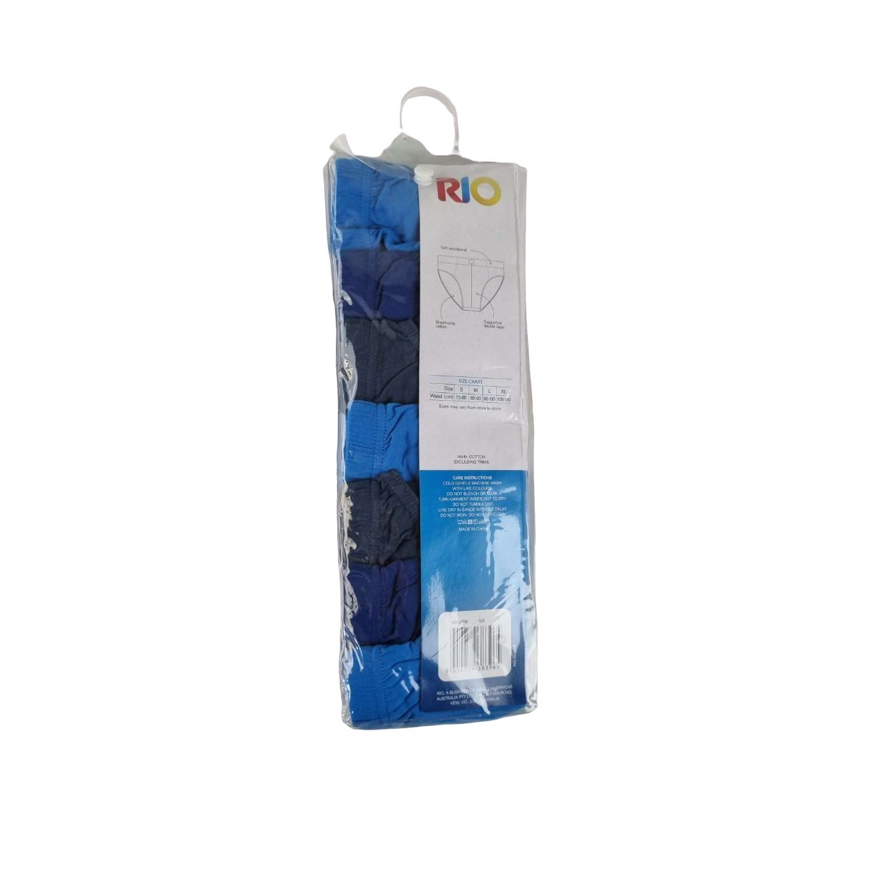 7 Pack Mens Rio Slim Fit Cotton Briefs Underwear Blue / Charcoal (60K)