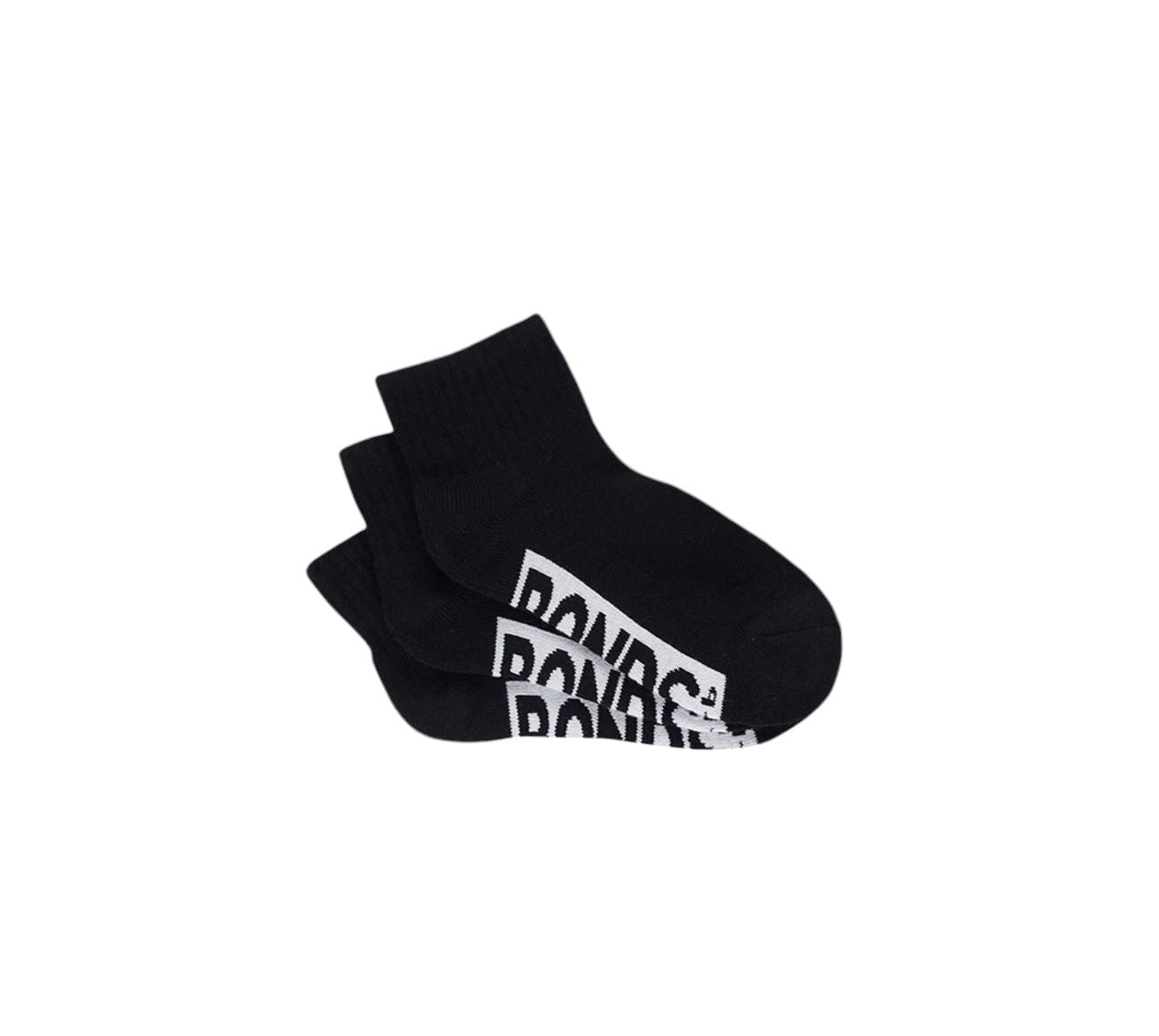 3 Pack Kids Boys Bonds Cushioned Quarter Crew Socks Black