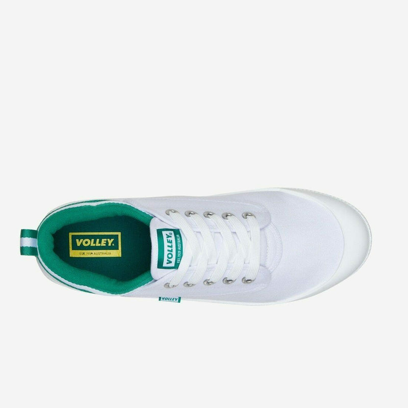 Mens Volley International Low Shoes White / Forest Green