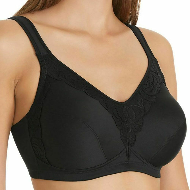 Hestia Comfort Lace Wirefree Bra - Black