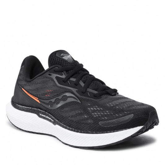 Mens Saucony Triumph 19 Shoes Black / White