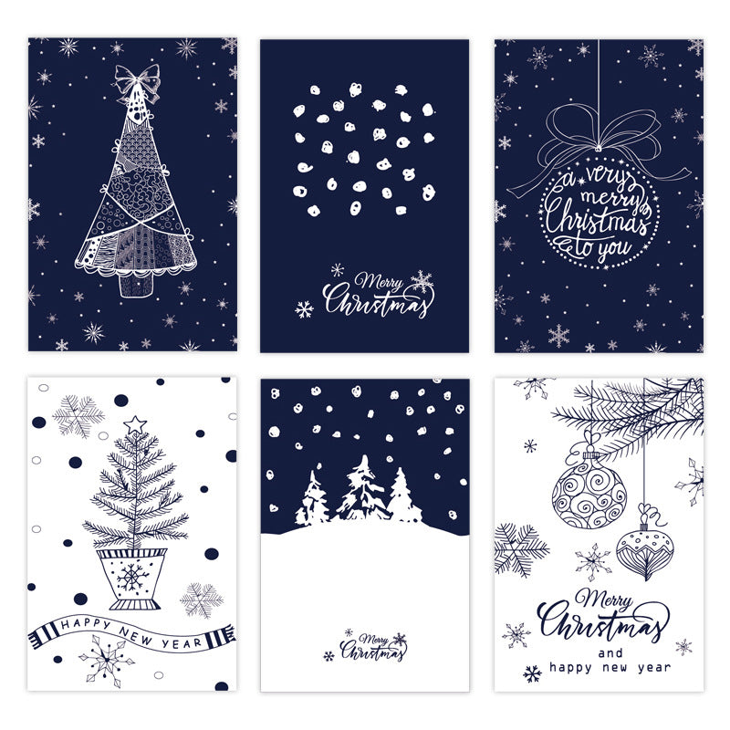 6 x Premium Christmas Cards Bulk Mixed Party Card Pack With Envelopes