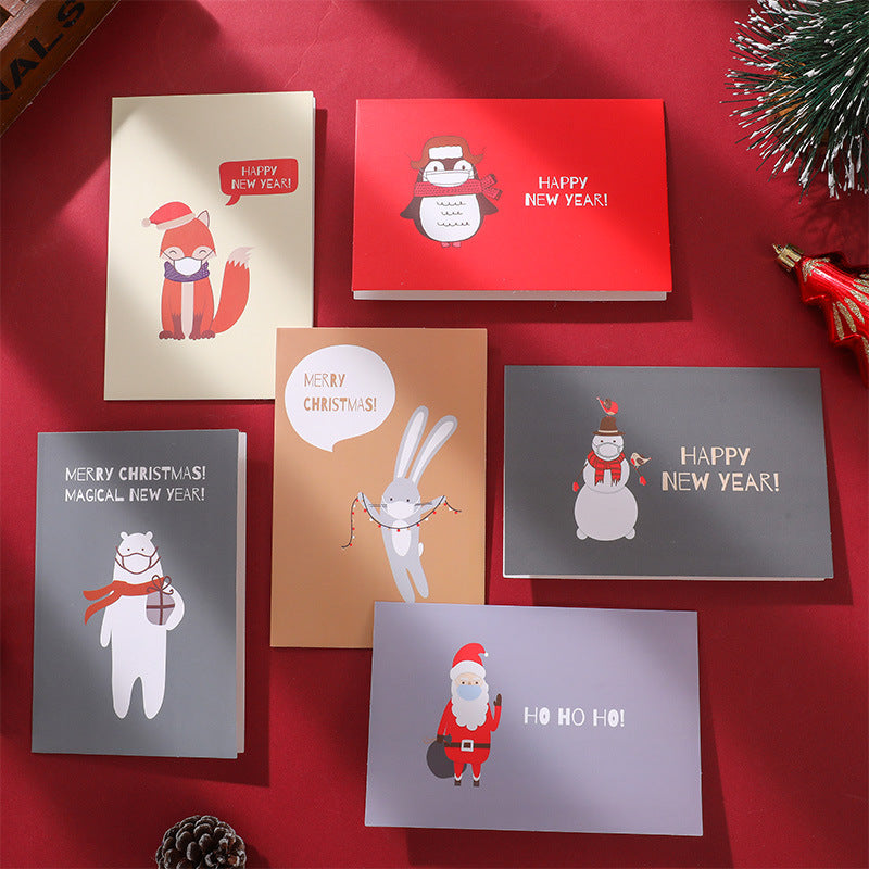 6 x Premium Christmas Cards Bulk Mixed Party Card Pack With Envelopes