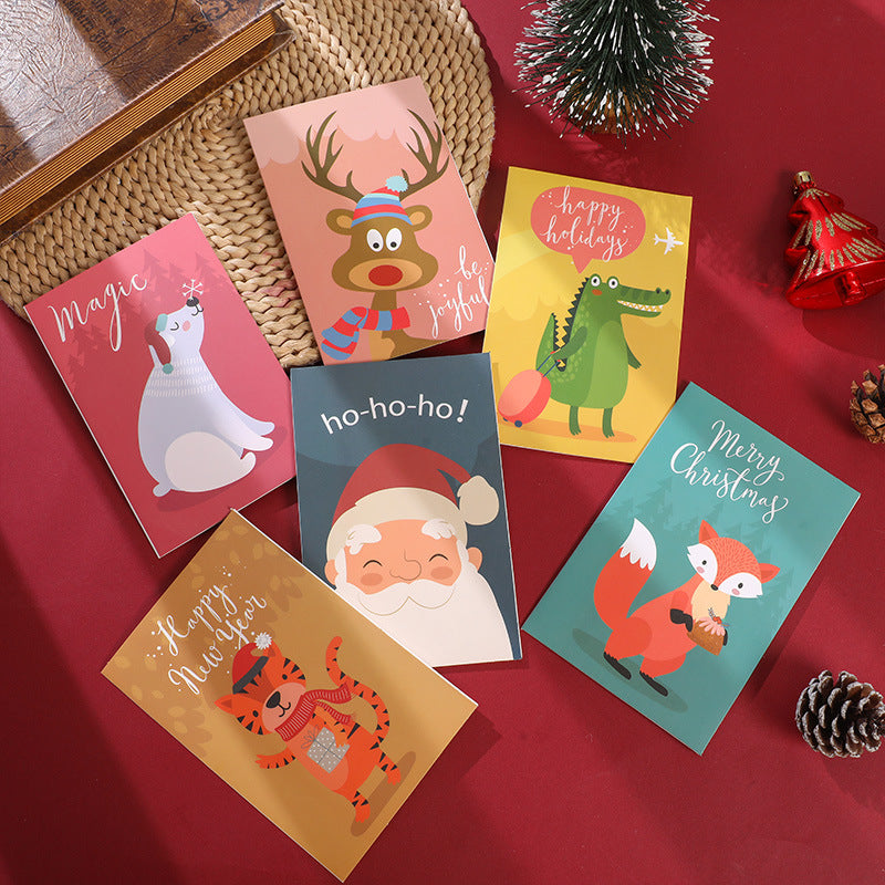 6 x Premium Christmas Cards Bulk Mixed Party Card Pack With Envelopes