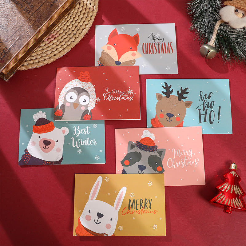 6 x Premium Christmas Cards Bulk Mixed Party Card Pack With Envelopes