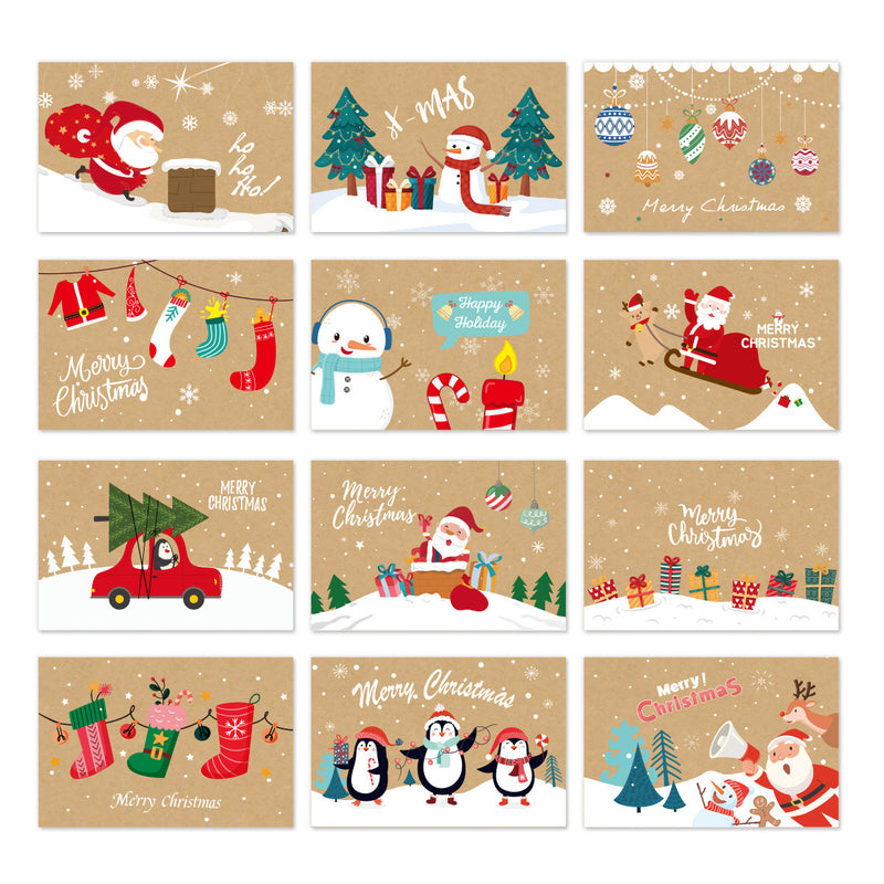 24 X Premium Christmas Cards Bulk Mixed Party Card Pack With Envelopes