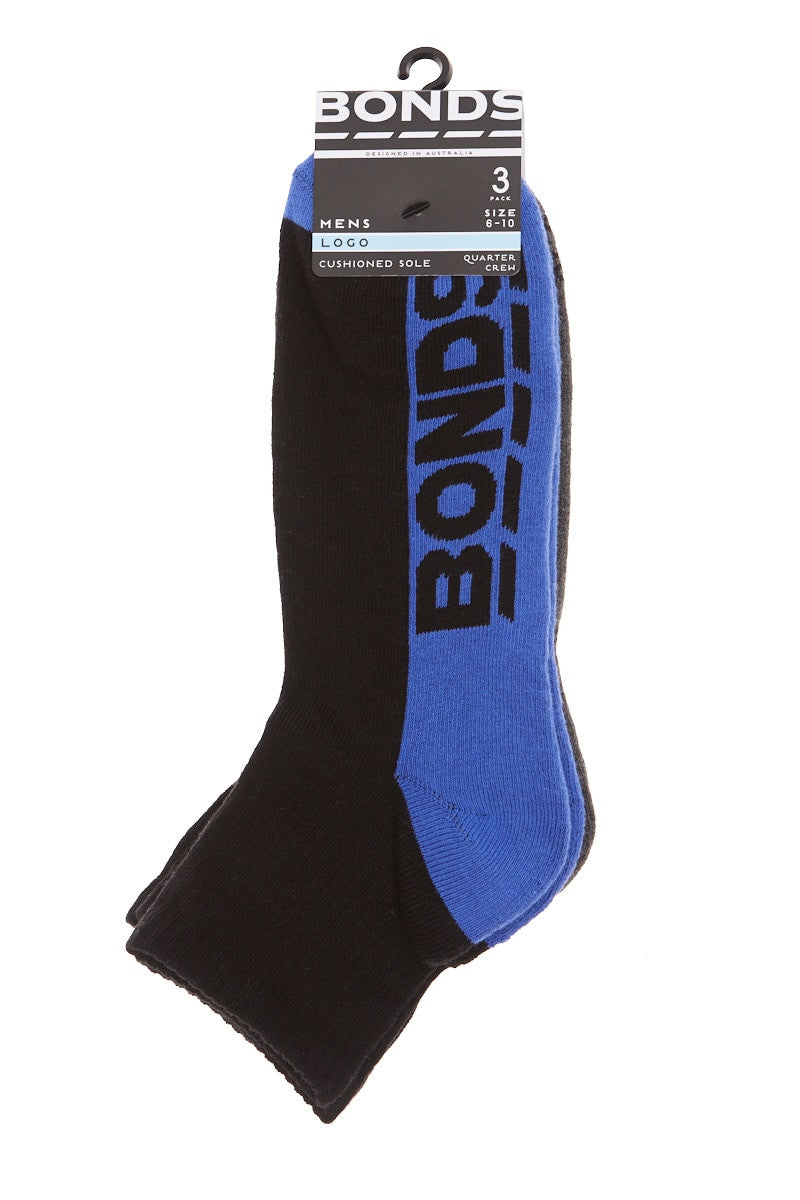 9 Pairs X Bonds Mens Quarter Crew Socks Black Blue Olive Aqua Pk2