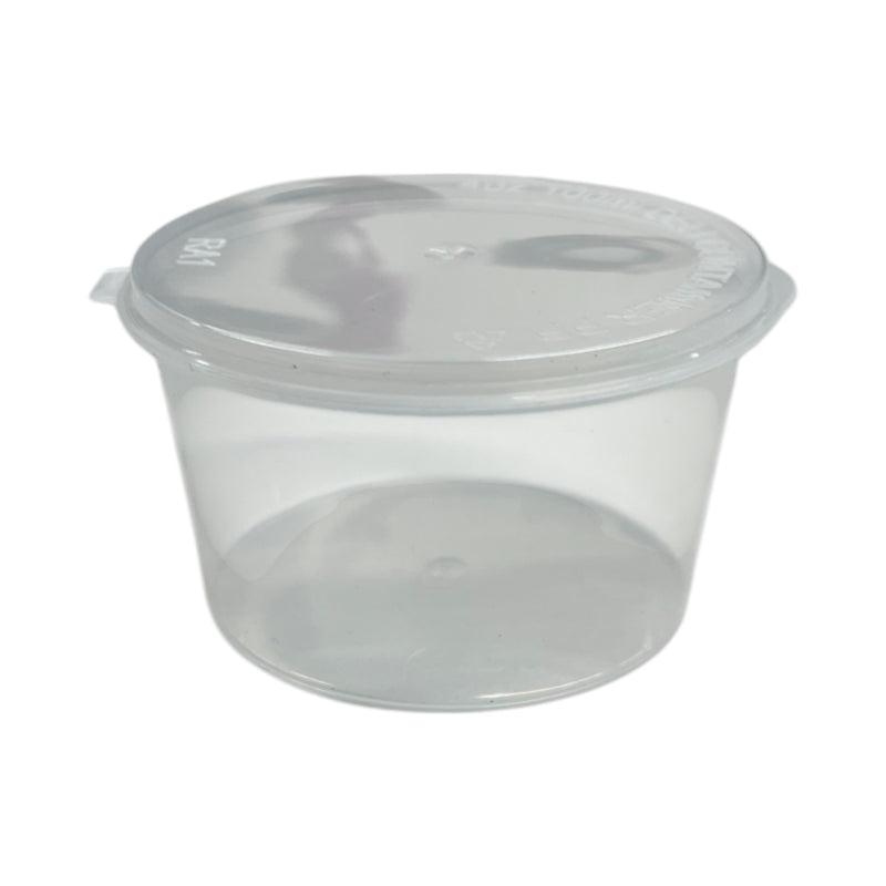 50 X 100Ml Clear Plastic Sauce Containers With Lids Takeaway Grazing Container