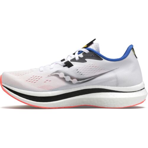 Mens Saucony Endorphin Pro 2 White/Black/Vizi Athletic Training Shoes