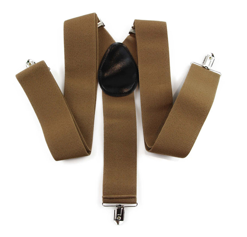 Extra Wide Heavy Duty Adjustable 120cm Coffee Adult Mens Suspenders