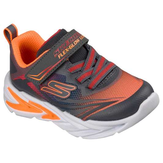Kids Boys Skechers Infants S-Lights: Flex-Glow Ultra Shoes Charcoal/Red