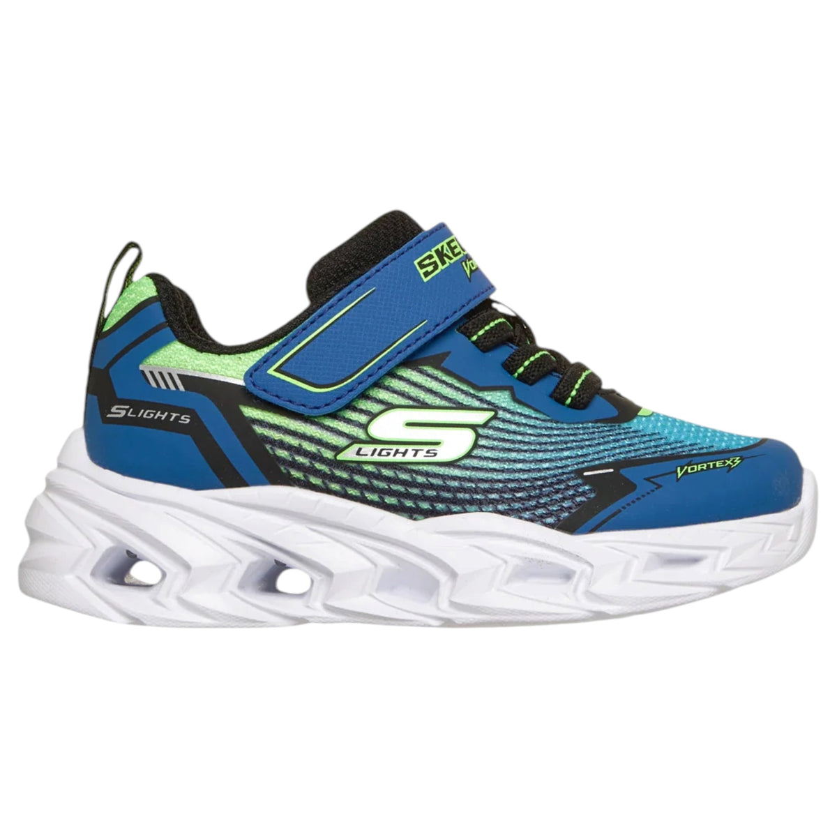Kids Boys Skechers Infants S-Lights: Vortex 3.0 Shoes Black/Blue/Lime