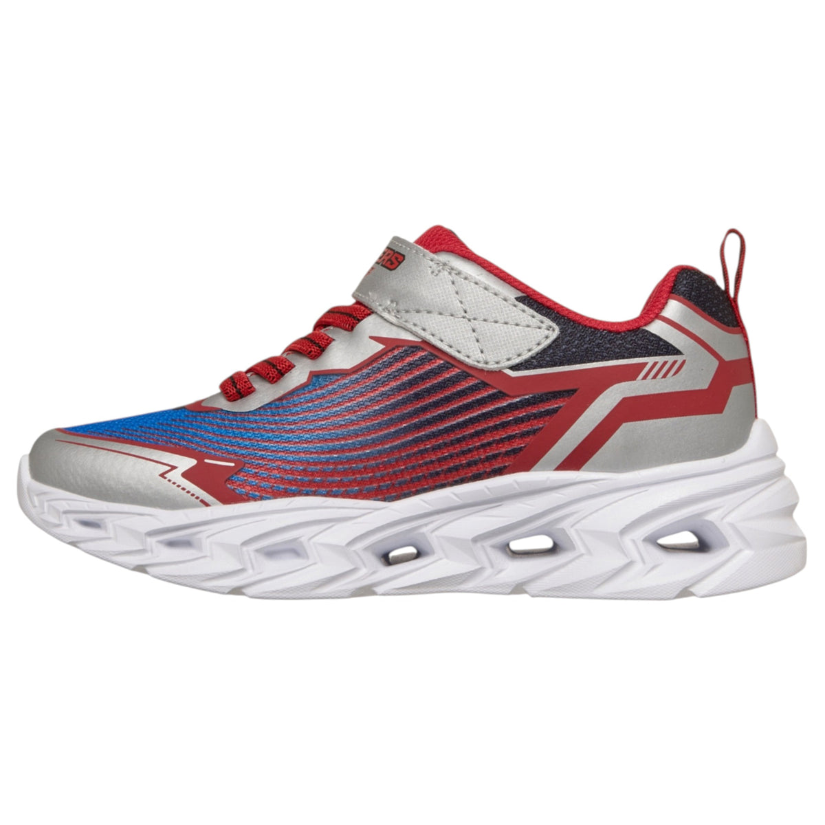 Kids Boys Skechers Infants S-Lights: Vortex 3.0 Shoes Silver/Red/Blue