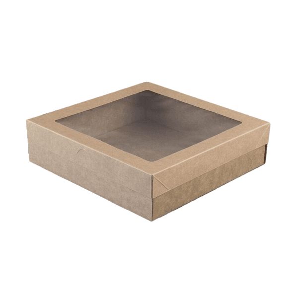 30 X Brown Kraft Disposable Catering Grazing Boxes Trays With Lids