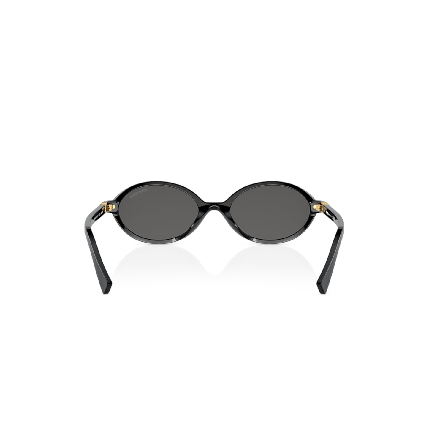 Women Miu Miu Mu 04Zs 1Ab5s0 Black Oval Dark Grey Sunglasses