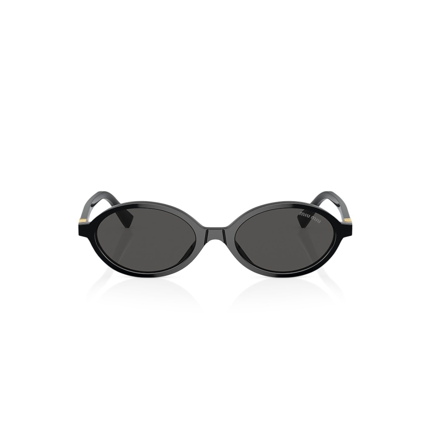 Women Miu Miu Mu 04Zs 1Ab5s0 Black Oval Dark Grey Sunglasses