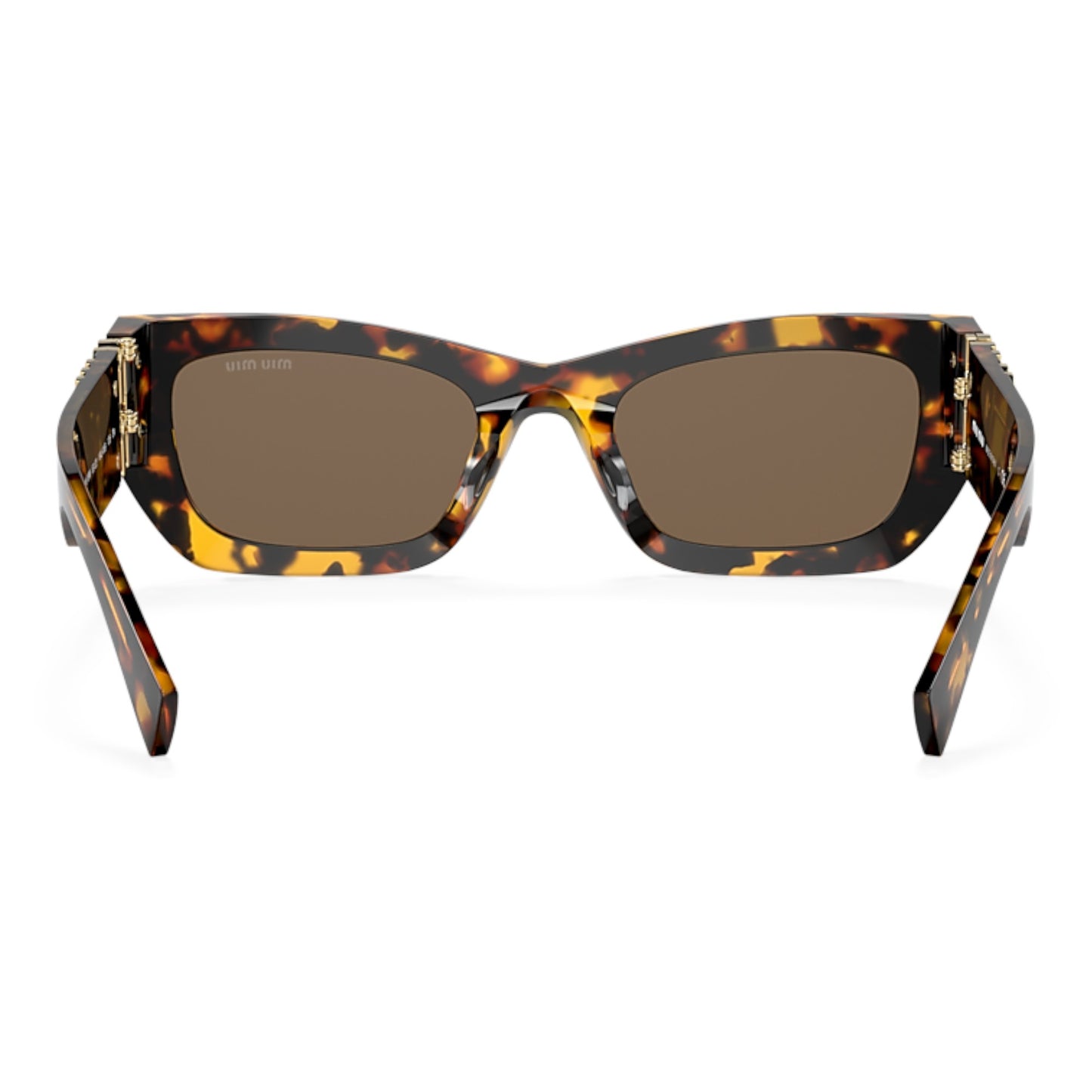 Women Miu Miu Mu 09Ws Vau06b Tortoise Rectangle Dark Brown Sunglasses