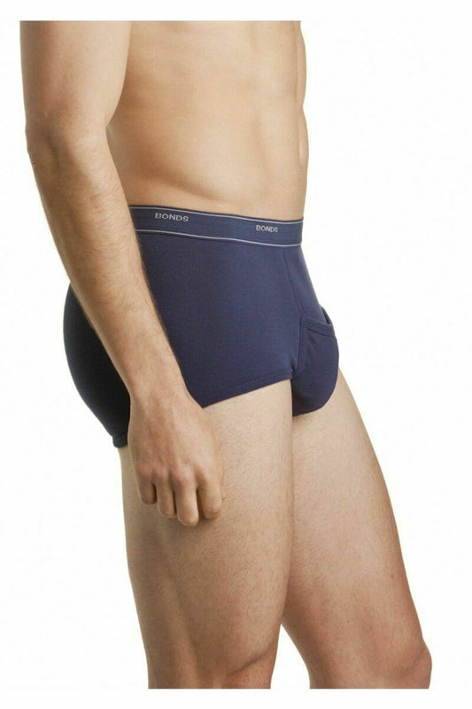 Mens Bonds Cotton Support Briefs Underwear Navy