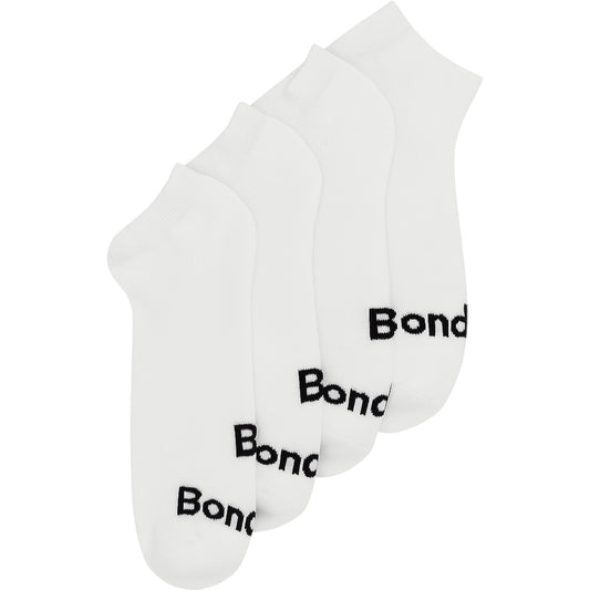 4 Pack Mens Bonds Everyday Value Low Cut Socks White