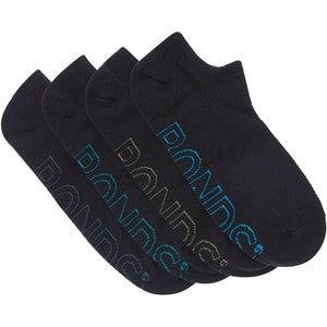 8 x Bonds No Show Light Weight Socks - Mens Ankle Sport Socks Black 02K