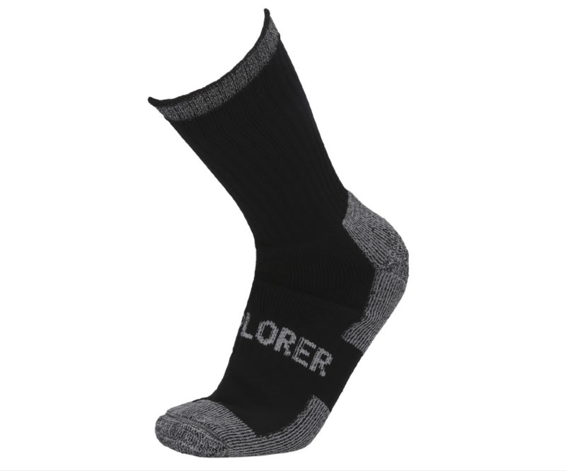 20 Pairs X Explorer Original Mens Cotton Crew Winter Camping Tough Socks Black