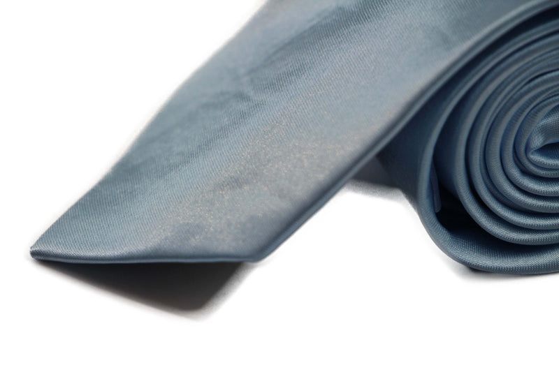 Mens Light Blue 8cm Plain Neck Tie