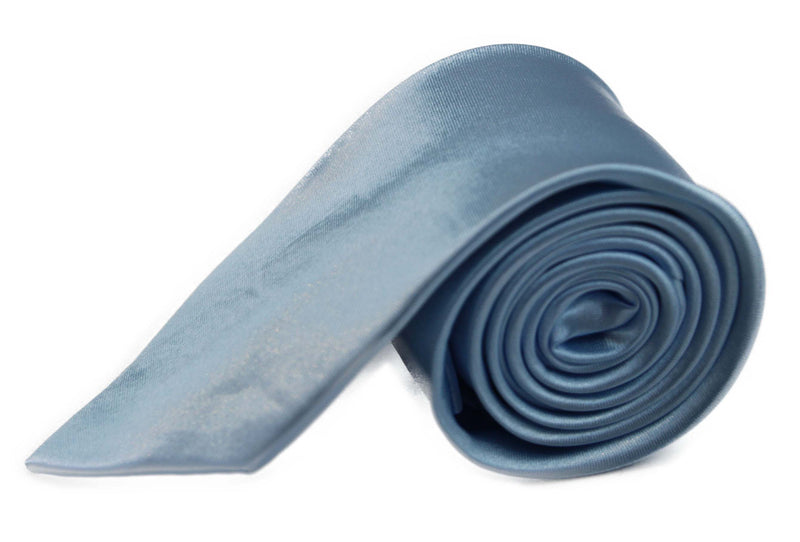 Mens Light Blue 8cm Plain Neck Tie