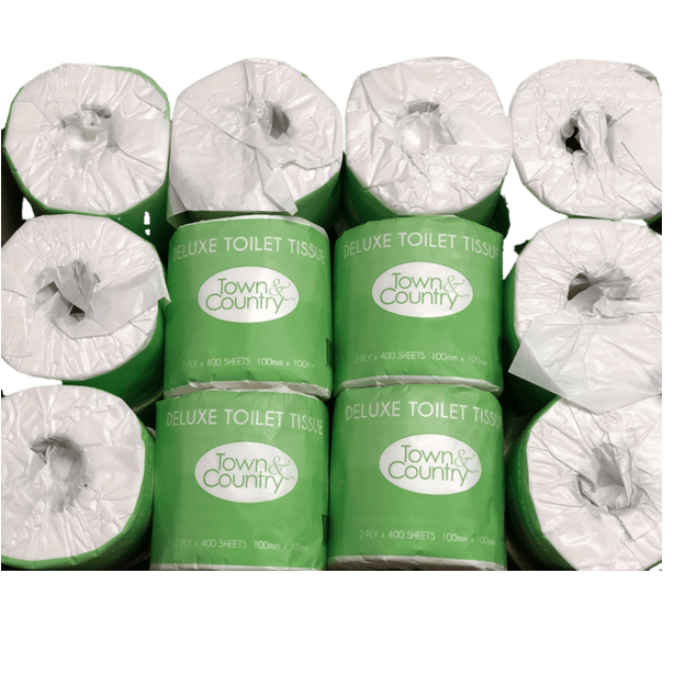 96 X Quality White Toilet Paper Rolls 2 Ply Individually Packed 400 Sheets