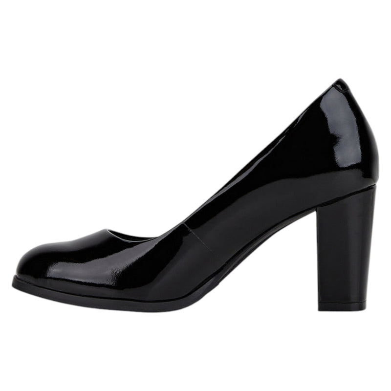 Womens Hush Puppies The Tall Pump Heels Black Patent