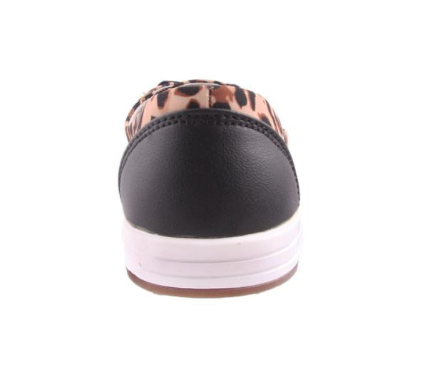 Womens Bay Lane Tampa Tan/Leopard Sneakers Lace Up Shoes
