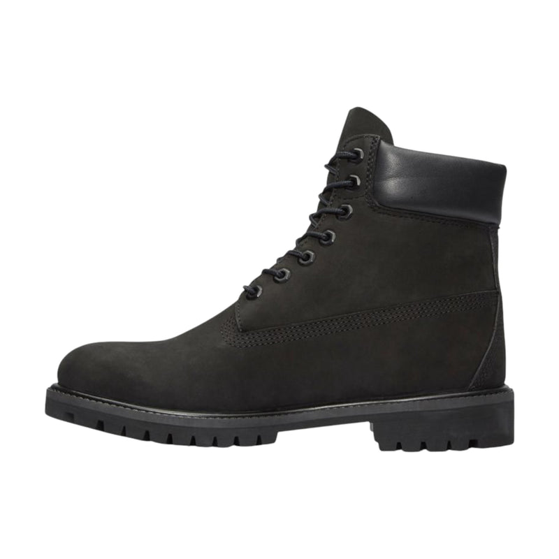 Timberland Mens Premium 6-Inch Black Nubuck Waterproof Boots