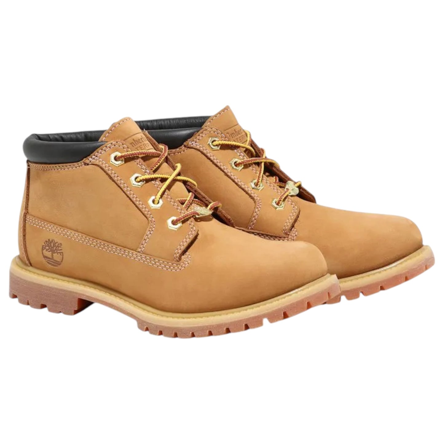 Womens Timberland Nellie Chukka Double Wide Boots Wheat Nubuck