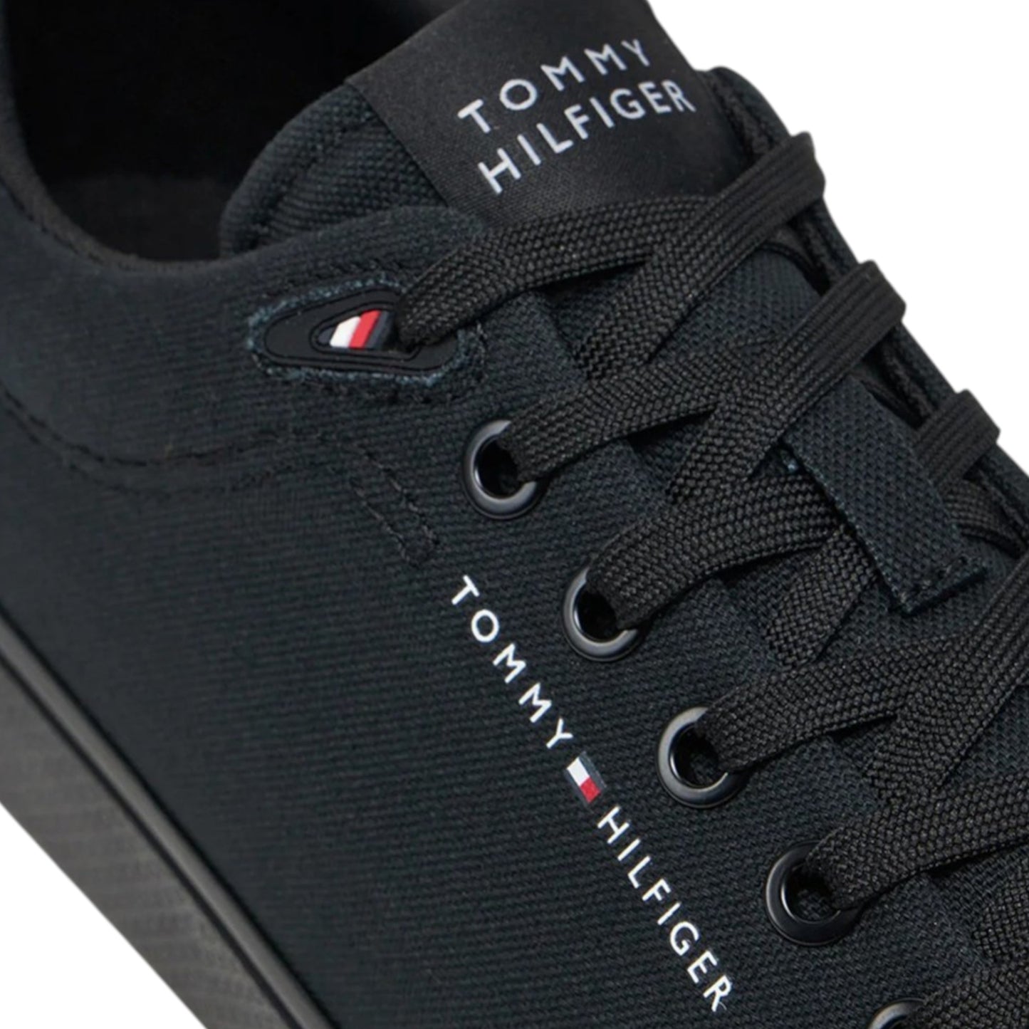 Mens Tommy Hilfiger Logo Patch Shoes Black