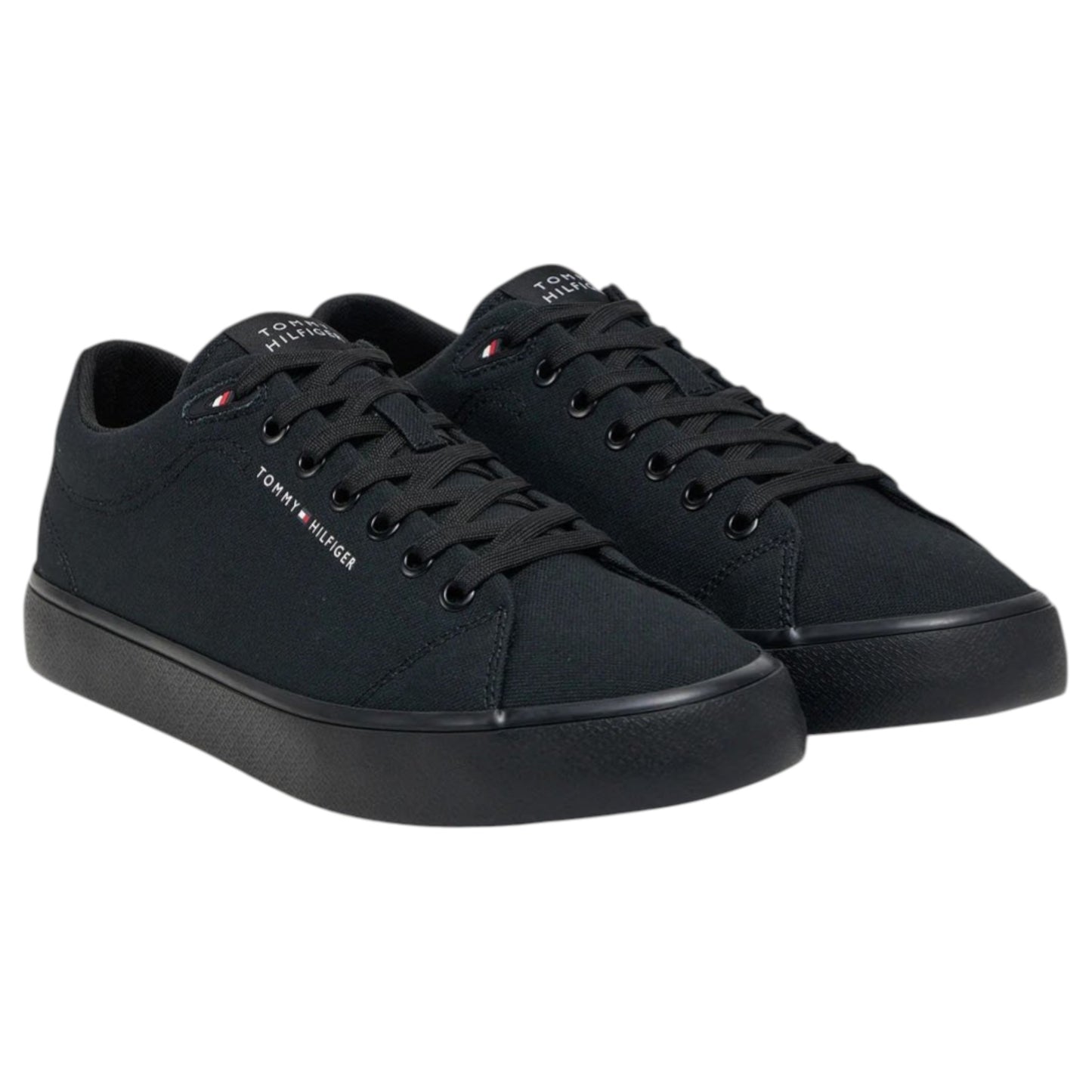 Mens Tommy Hilfiger Logo Patch Shoes Black