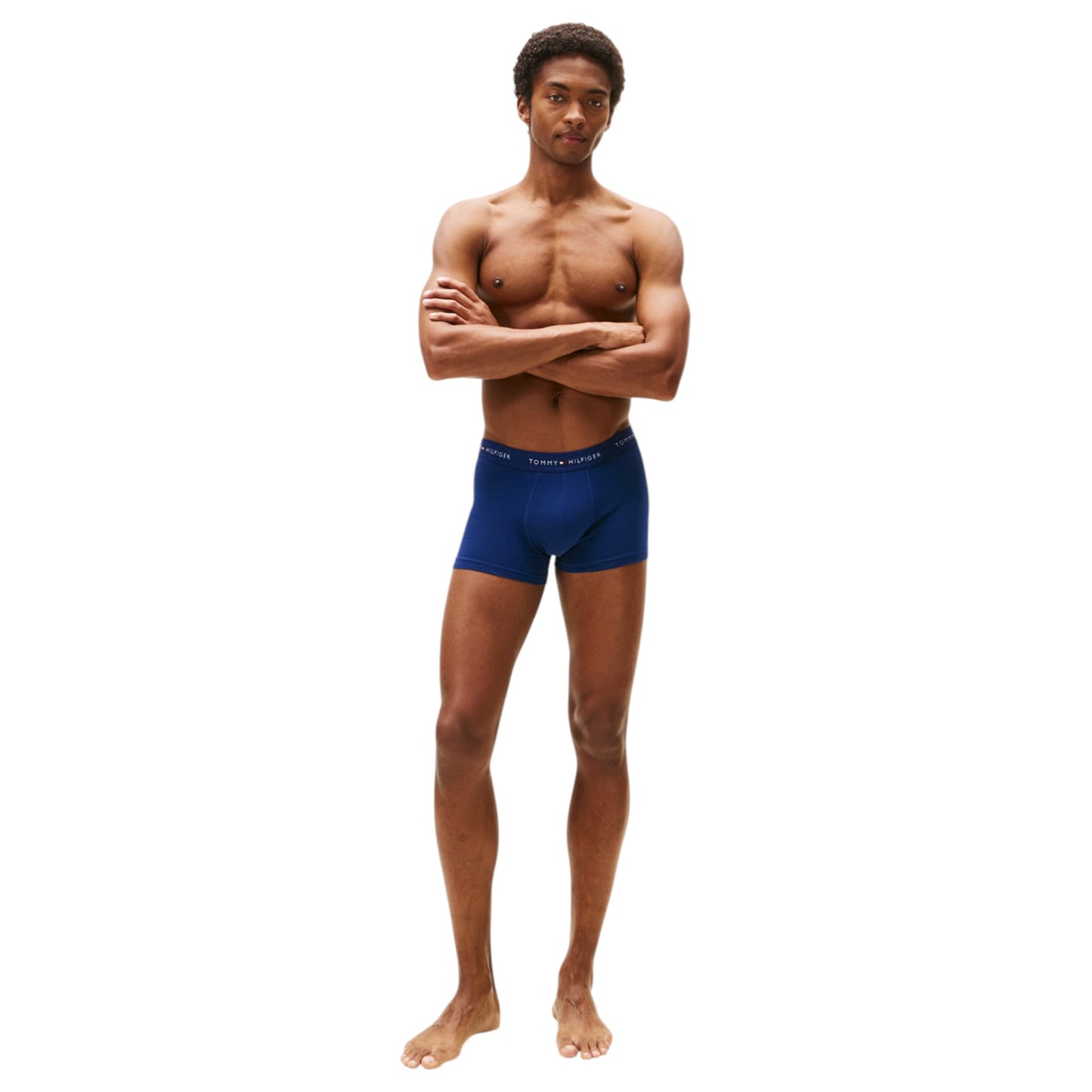 3 Pack Mens Tommy Hilfiger Signature Trunks Underwear Blue/Navy/Black