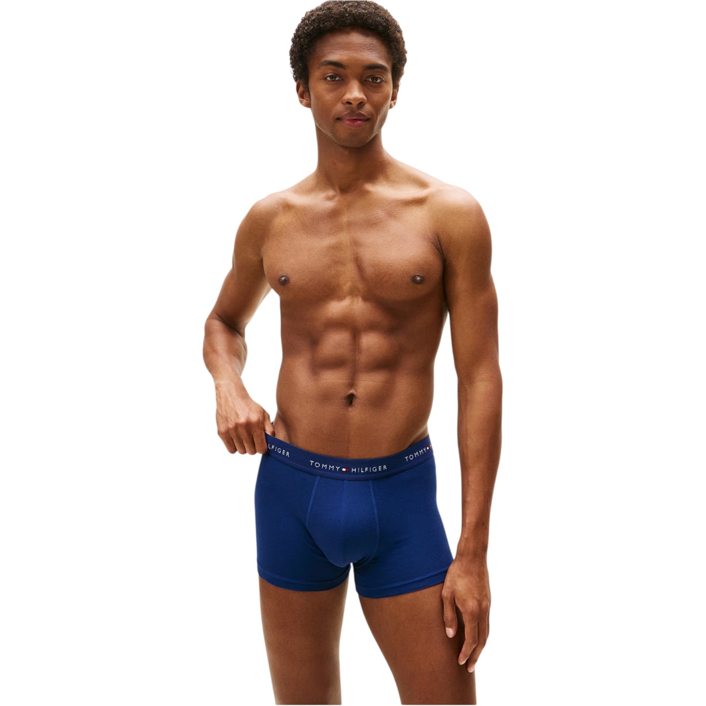 3 Pack Mens Tommy Hilfiger Signature Trunks Underwear Blue/Navy/Black