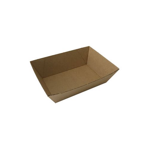 200 X Kraft Brown Disposable Food Trays Boxes Bulk Takeaway Party Tray