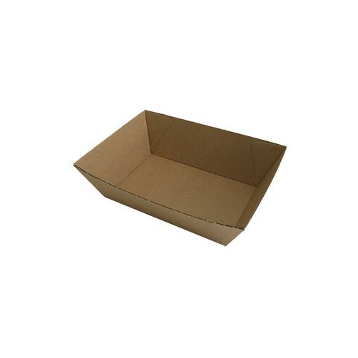 100 X Kraft Brown Disposable Food Trays Boxes Bulk Takeaway Party Tray