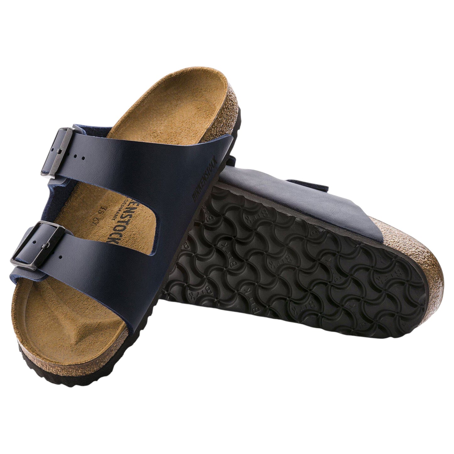 Womens Birkenstock Arizona Birko-Flor Sandals Blue