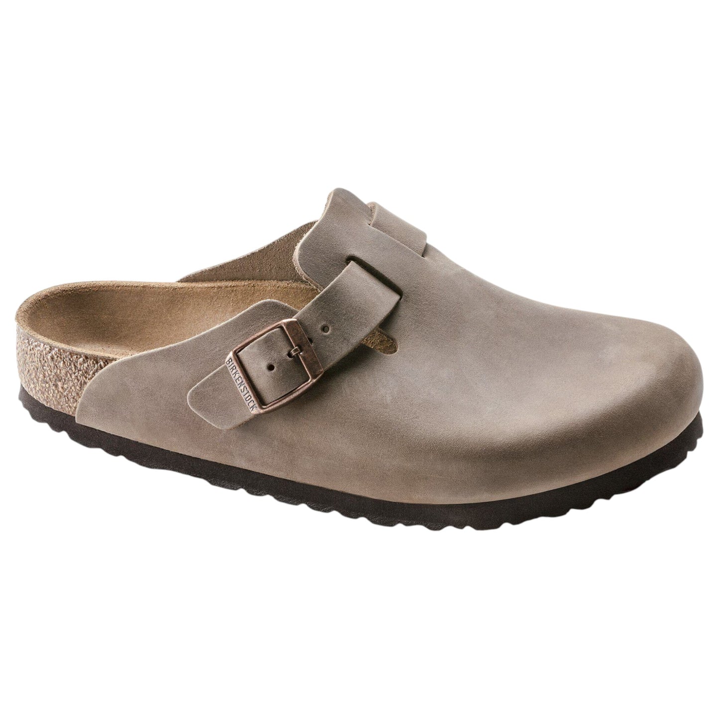 Mens Birkenstock Boston Oiled Leather Regular Sandals Tabacco Brown