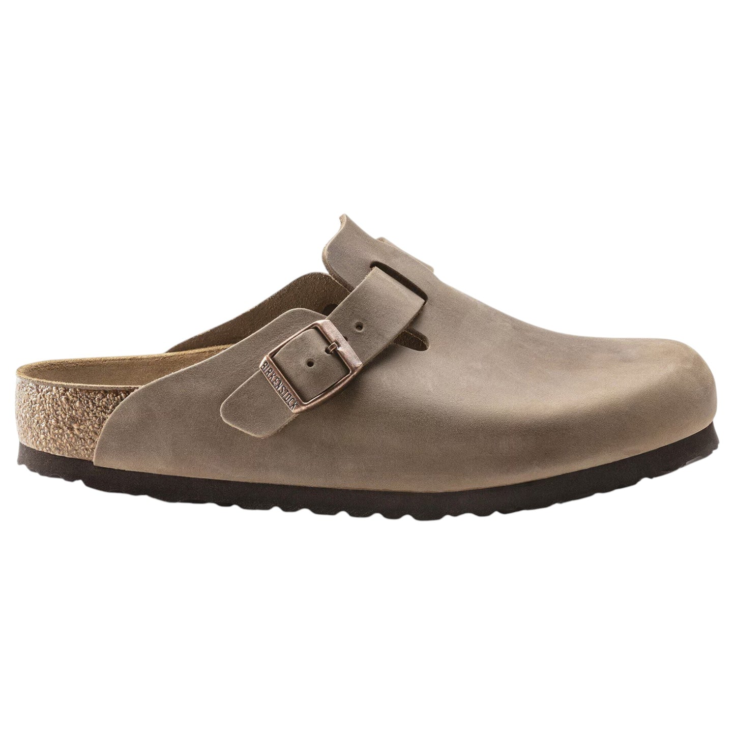 Mens Birkenstock Boston Oiled Leather Regular Sandals Tabacco Brown